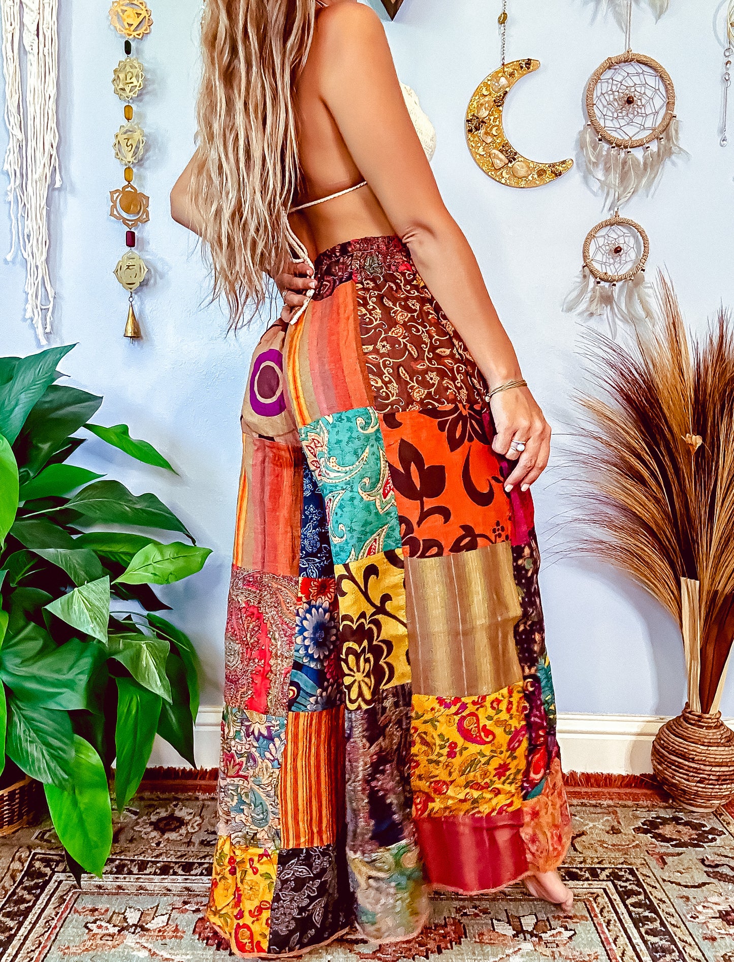 KAILANI WIDE LEG TROUSERS - RUST