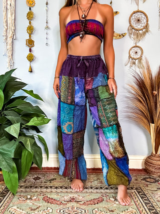 WOODLAND HAREM TROUSERS - BERRY