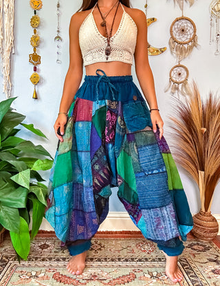 WOODLAND DROP CROTCH HAREM TROUSERS - COOL