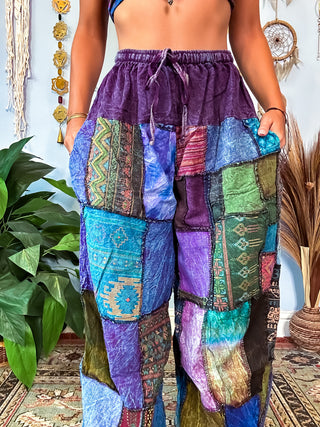 WOODLAND HAREM TROUSERS - BERRY