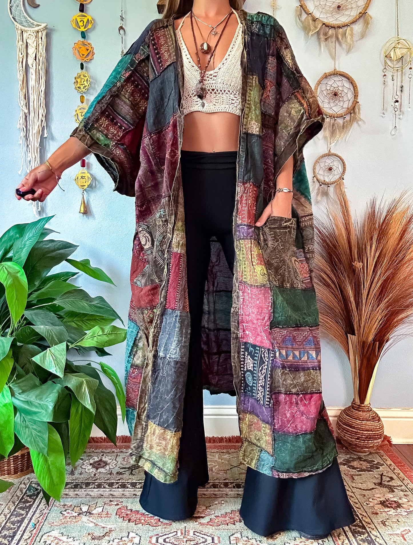 WOODLAND PATCHWORK DUSTER - EARTH