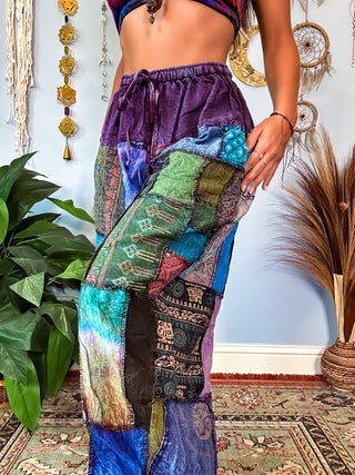 WOODLAND HAREM TROUSERS - BERRY