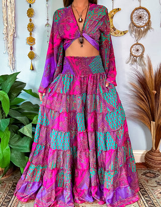WILLOW TOP & PANTS SET - FUCHSIA