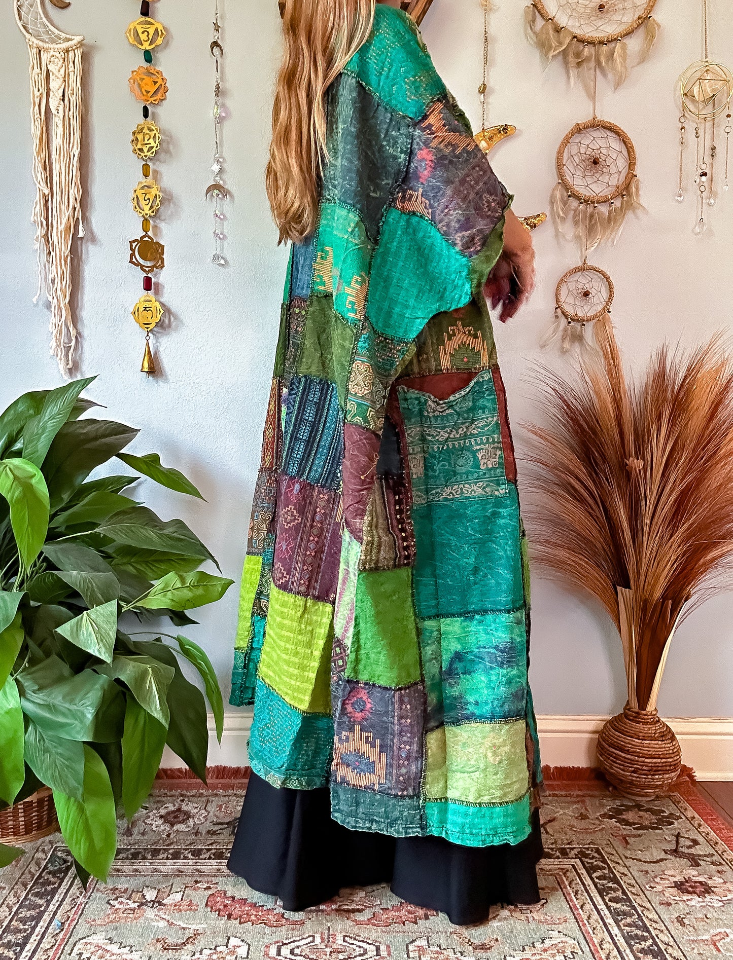WOODLAND PATCHWORK DUSTER - FOREST TONED