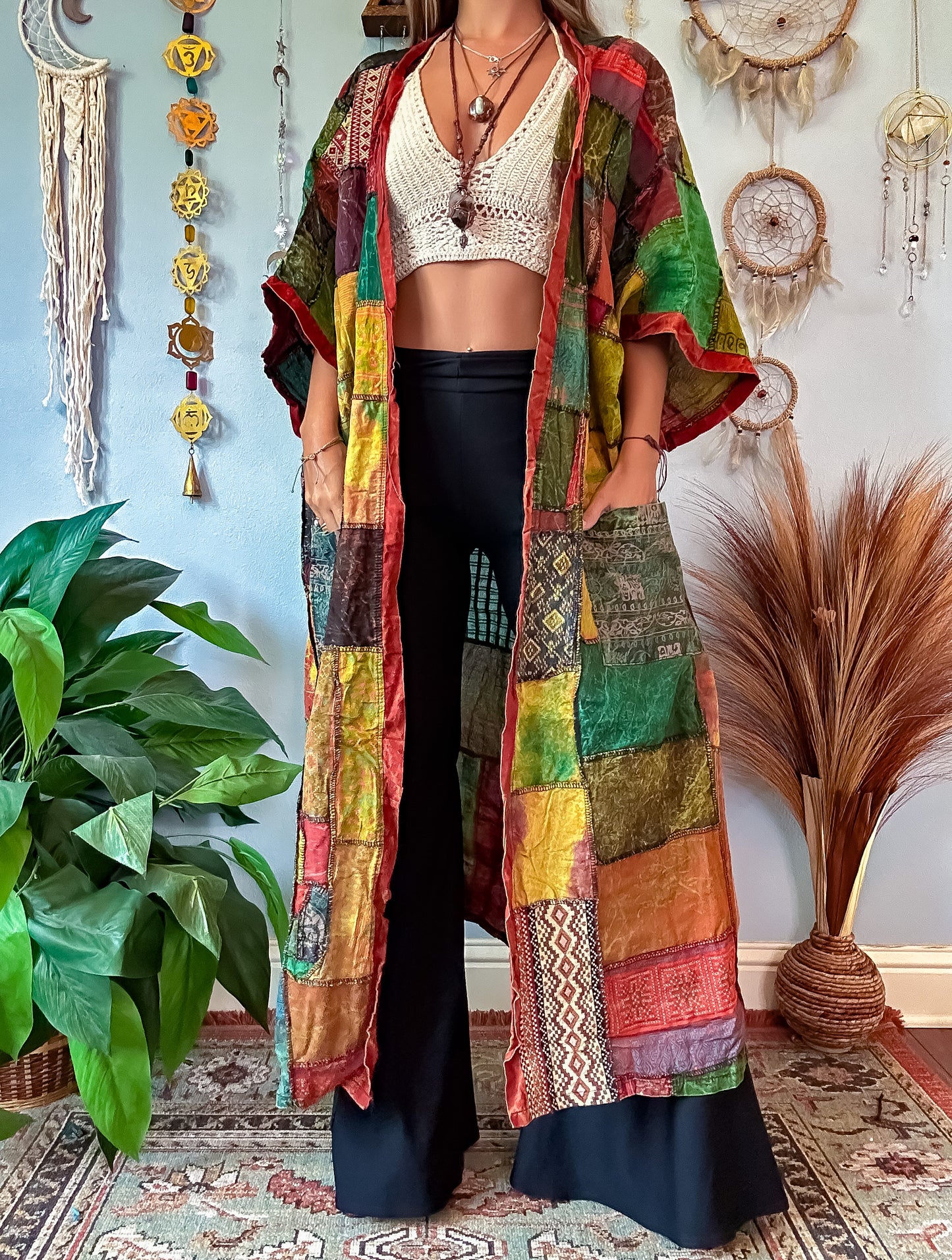 WOODLAND PATCHWORK DUSTER - WARM TONED