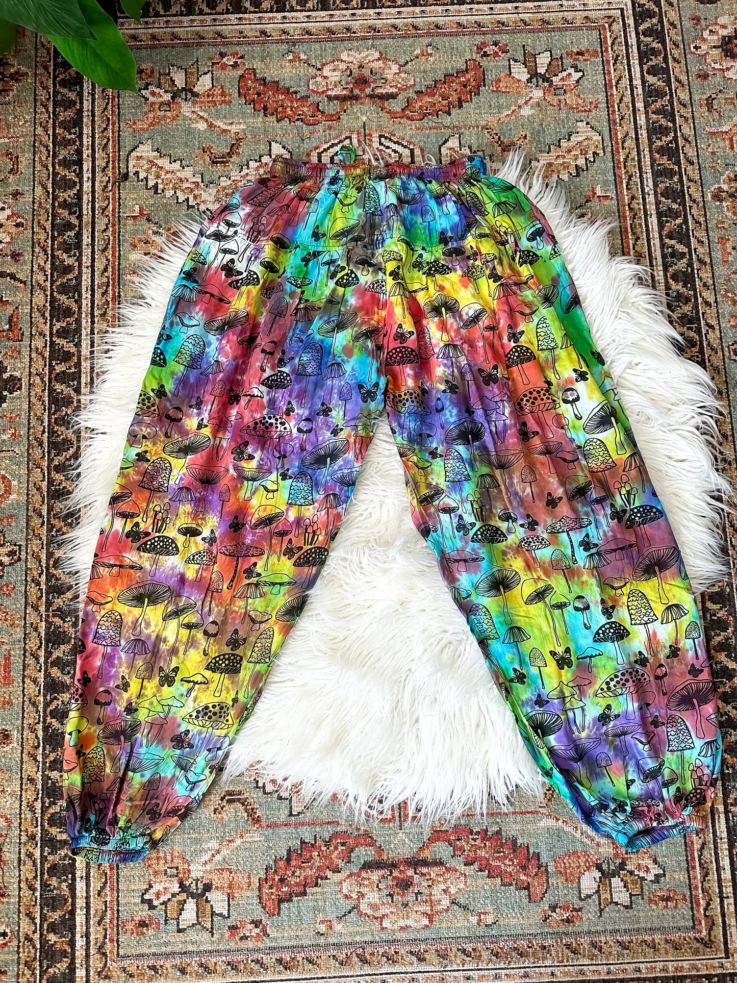 RAINBOW BUTTERFLY TRIPS HAREM TOUSERS