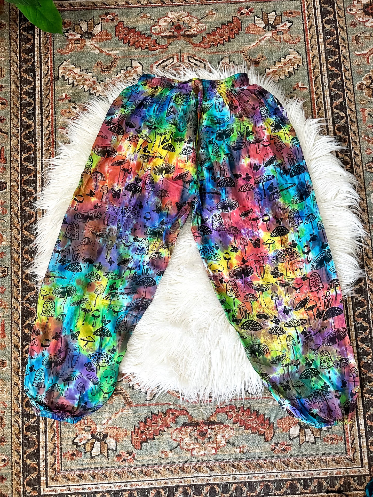 RAINBOW BUTTERFLY TRIPS HAREM TOUSERS