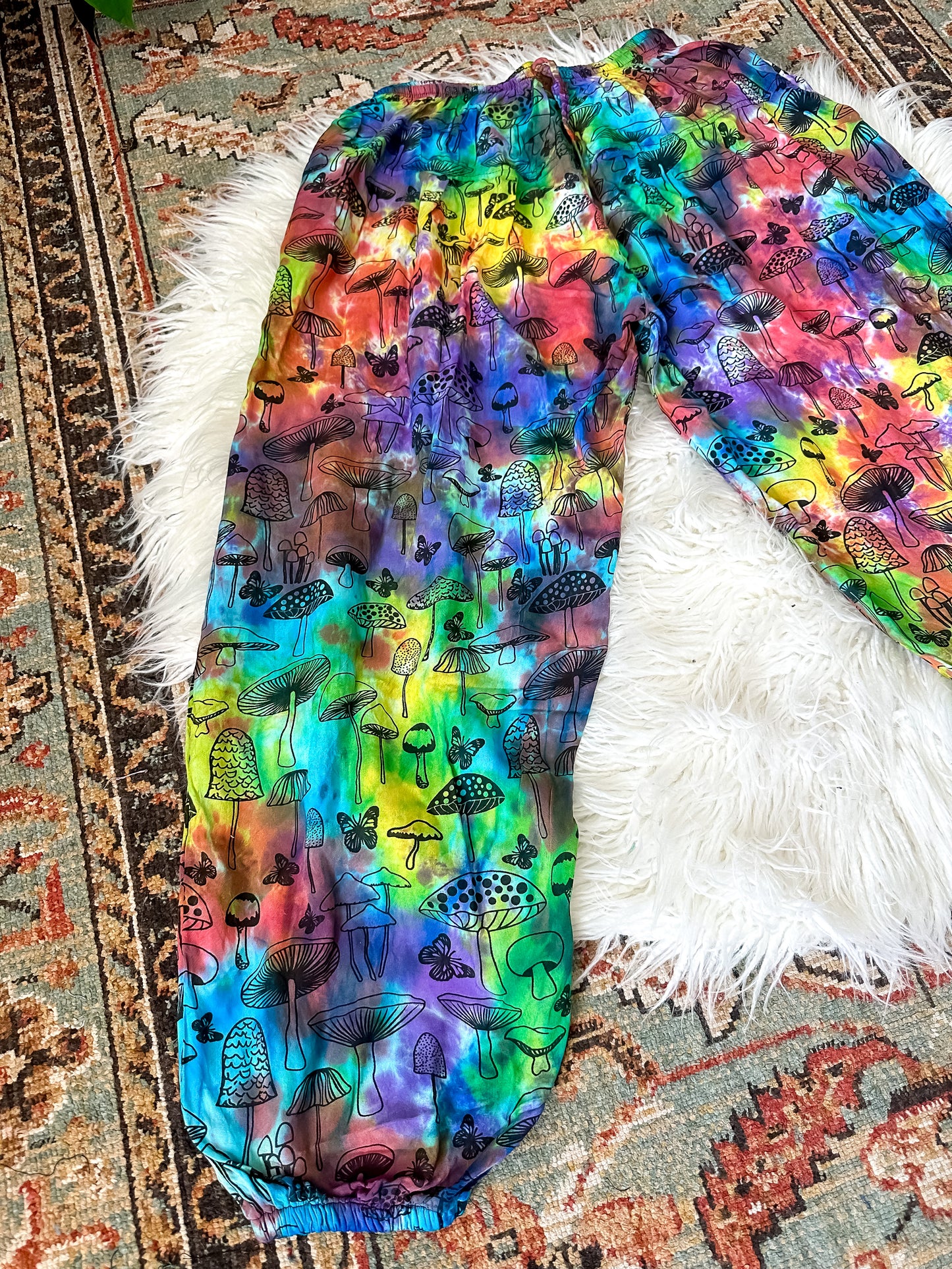 RAINBOW BUTTERFLY TRIPS HAREM TOUSERS