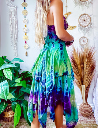 ADELINA PIXIE DRESS • GREEN • BLUE • PURPLE • YELLOW