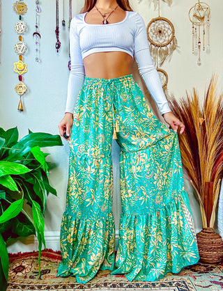 TIERED WIDE LEG PANTS
