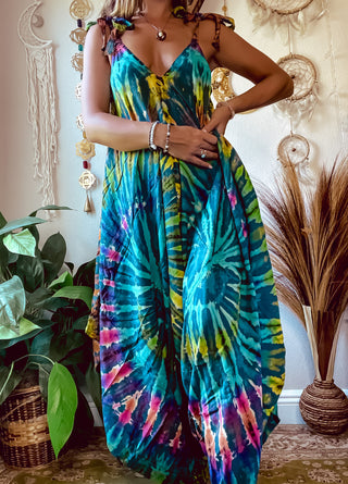 BLUE UNDERTONE TIE DYE JUMPSUIT