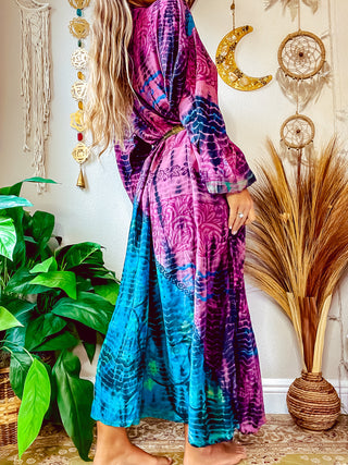 OOAK TIE DYE PATCHWORK KIMONO