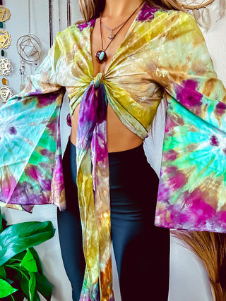 TIE DYE BELL SLEEVE TOP