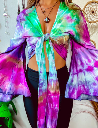 TIE DYE BELL SLEEVE TOP
