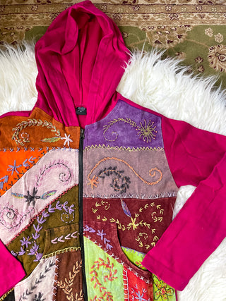 KAIA EMBROIDERED ZIP UP