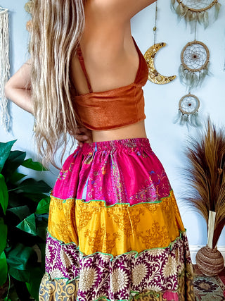 TANSLEY VELVET TOP - RUST