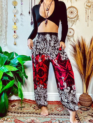 XENA HAREM TROUSERS - RED