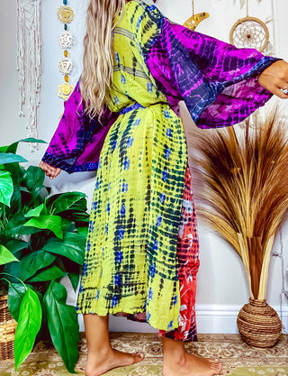 OOAK TIE DYE PATCHWORK KIMONO
