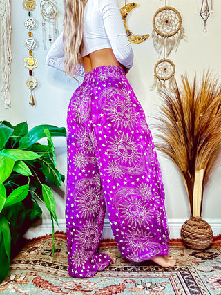 CELESTE HAREM TROUSERS - PURPLE