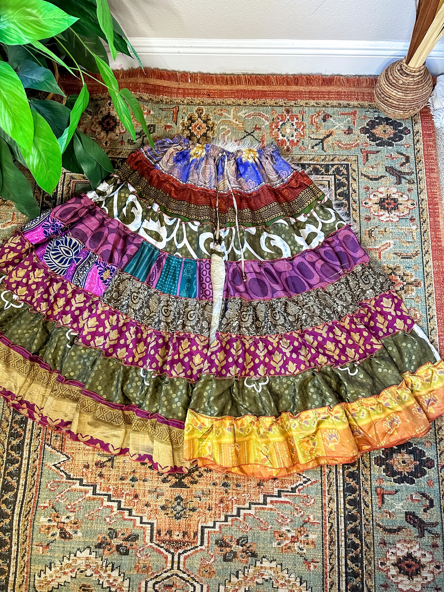 PATCHWORK TIERED PANTS (REGULAR)