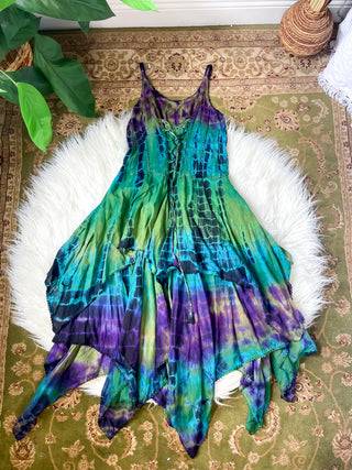 ADELINA PIXIE DRESS • GREEN • BLUE • PURPLE • YELLOW