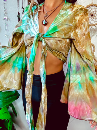 TIE DYE BELL SLEEVE TOP