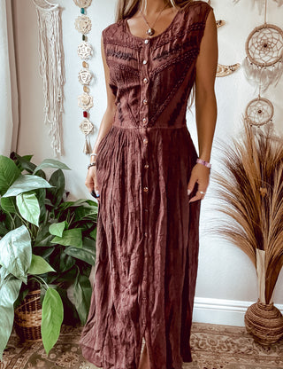 EMBROIDERED MULTI TONED FAIRCORE DRESS