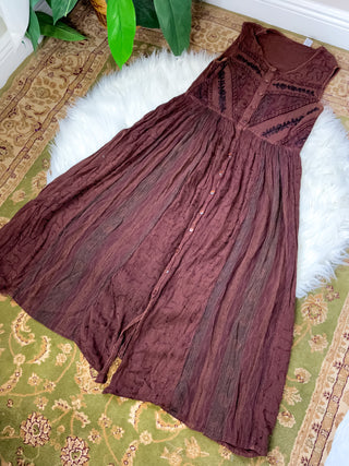 EMBROIDERED MULTI TONED FAIRCORE DRESS
