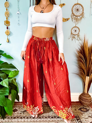 RECYCLED SILK HAREM TROUSERS