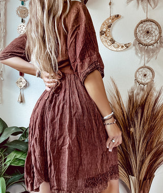 EMBROIDERED PIXIE DRESS