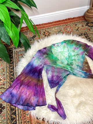 TIE DYE BELL SLEEVE TOP