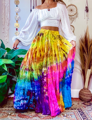 TIE DYE TIERED SKIRT