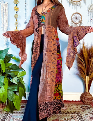 TILY PATCHWORK DUSTER - EARTH