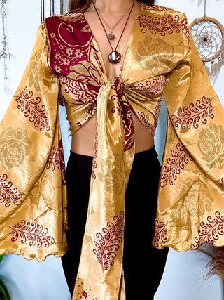 SILK BELL SLEEVE TOP