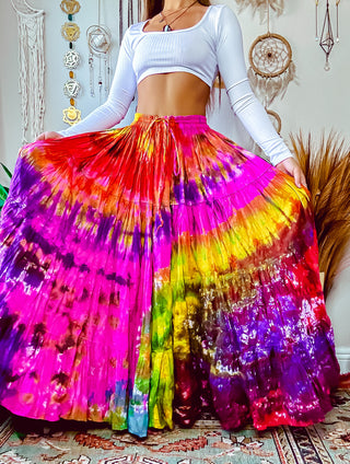 TIE DYE TIERED SKIRT