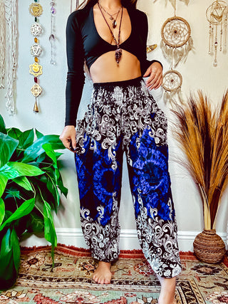 XENA HAREM TROUSERS - BLUE