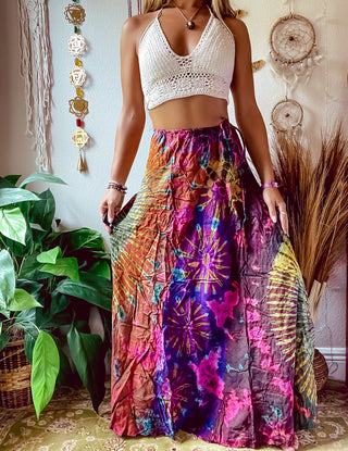 PATCHWORK TIE DYE SKIRT