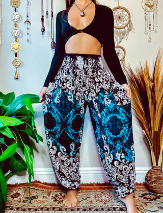 XENA HAREM TROUSERS - TEAL