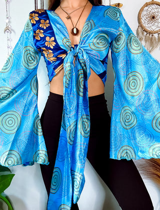 SILK BELL SLEEVE TOP