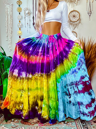 TIE DYE TIERED SKIRT