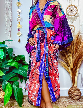 OOAK TIE DYE PATCHWORK KIMONO