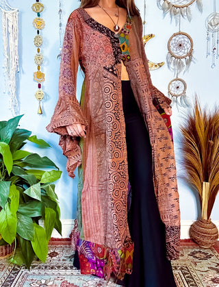 TILY PATCHWORK DUSTER - EARTH