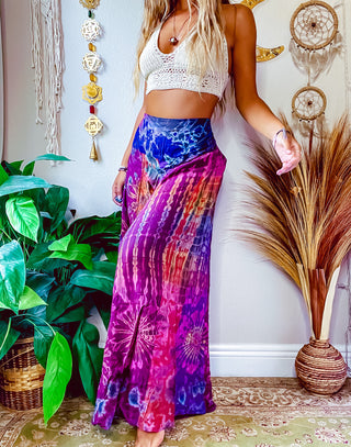 MARGOT TIE DYE PATCHWORK TROUSERS