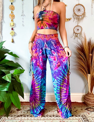 NOVA WIDE LEG TROUSERS - PURPLE