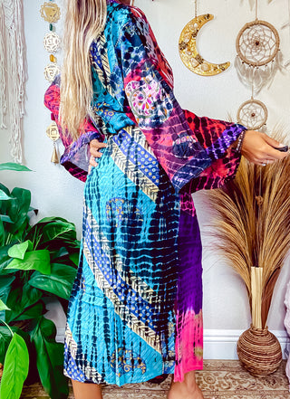 OOAK TIE DYE PATCHWORK KIMONO