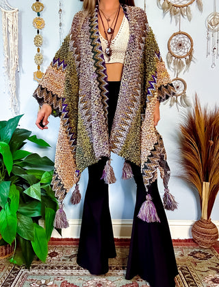 MADISON CROCHET SHAWL - TAN