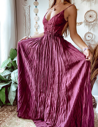 MAROON LACE TOP DRESS