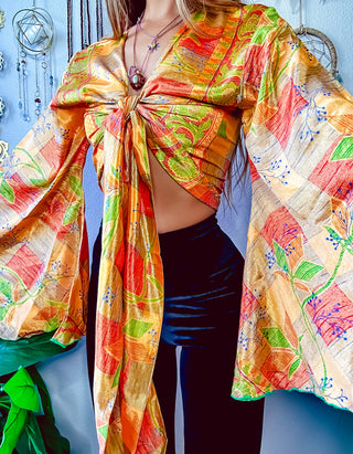 SILK BELL SLEEVE TOP