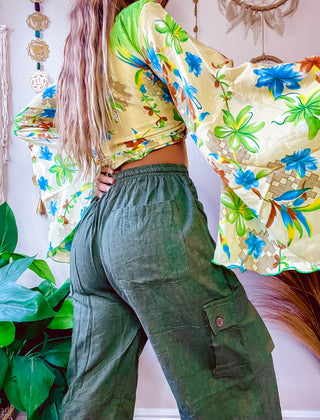SILK BELL SLEEVE TOP