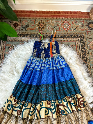PATCHWORK TIERED DRESS